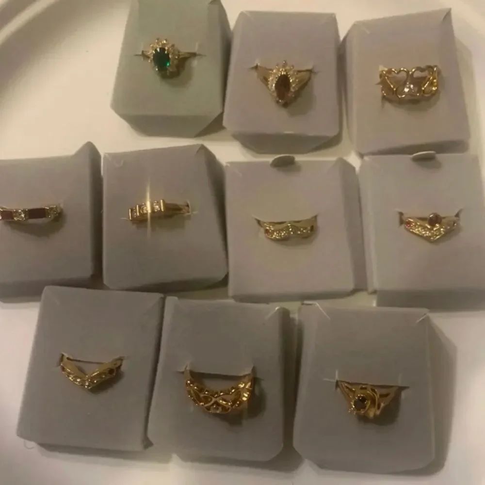 Precious  stones size 7 ladies vintage rings 35 dollars each!